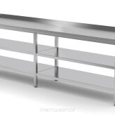 Stół przyścienny z dwiema półkami POL-103/2-6