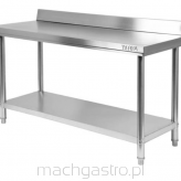 Stół przyścienny z półką, składany, 1500x600x850 mm