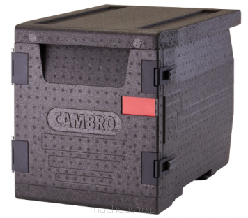 Pojemnik termoizolacyjny Cam GoBox® ładowany od przodu, GN 1/1, 60 L, czarny, 640x440x475 mm
