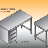 Stół roboczy z blokiem szuflad LO 134/LS3; LO 134/PS3