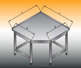 Stół narożnikowy z półką | LO 105