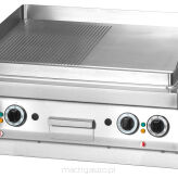 Grill płytowy elektryczny | 1/2 gładki | 1/2 ryflowany | 400 V | 6.8 kW | 700x650x300 mm