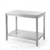 Stół centralny z półką – skręcany, Kitchen Line, 1000x600x850 mm