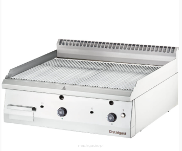 Płyta grillowa gazowa, chromowana, ryflowana, P 13 kW, U 230 V, G20