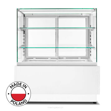 Witryna cukiernicza | chłodnicza | Dolce Visione Premium Breve 1300 | wnętrze ze stali nierdzewnej | wersja obniżona | 1300x670x1110+/-10 mm