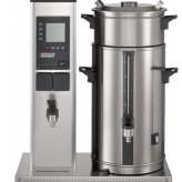 Urządzenie do parzenia kawy przelewowej z wbudowanym warnikiem | B10 HW termos po prawej stronie ze stożkiem do filtra