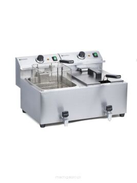 Frytownica MASTERCOOK z kranem spustowym - 2 x 8 l