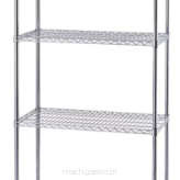 Regał magazynowy | chromowany | 4 półki | 910x455x1800 mm