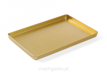 Taca cukiernicza ekspozycyjna złota, 300x200x(H)20mm