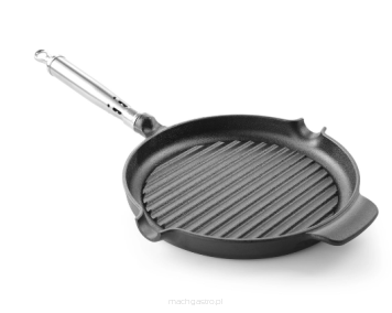 Patelnia żeliwna do grillowania, okrągła