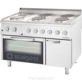 Kuchnia elektryczna, 6-polowa z piekarnikiem el. termoobieg, 15.6+7 kW