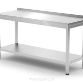 Stół przyścienny z półką | skręcany | Kitchen Line | 1600x600x850 mm