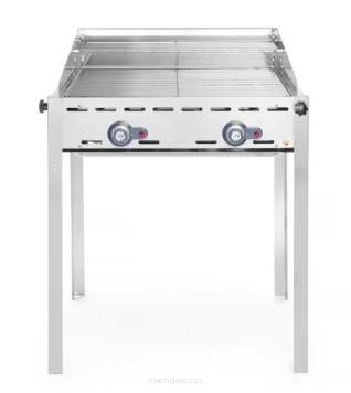 Grill Green Fire 2-palnikowy, Profi Line, 2 ruszty ze stali nierdzewnej GN 1/1, 11.6 kW
