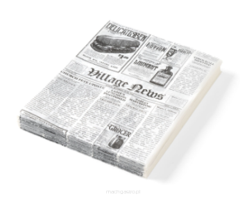 Papier pergaminowy, wydruk gazety, 500 szt., 200x250 mm