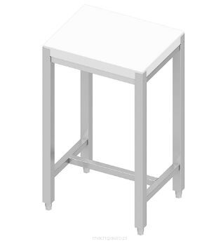 Kloc masarski, z polietylenu, na podstawie ze stali nierdzewnej, 500x400x860 mm