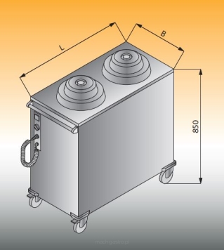 Wózek do talerzy z podajnikiem podgrzewany LO 811