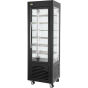 Witryna chłodnicza, cukiernicza, oświetlenie LED, czarna, 360 L