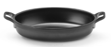 Rondelek czarny mini owalny Little Chef, 263x140x37 mm