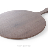 Płyta do serwowania z melaminy z uchwytem - imitacja drewna dębowego
