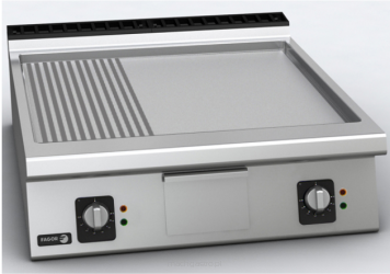 Płyta grillowa gazowa chrom ryflowana-gładka - kod FT-G910 CLR