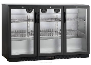 Barowa szafa chłodnicza | chłodziarka podblatowa RQ-330HC | 318l | drzwi skrzydłowe