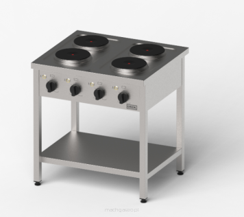 Kuchnia elektryczna, Gredil, 800x700x850 mm, 4-płytowa, P 10.4 kW, U 400 V