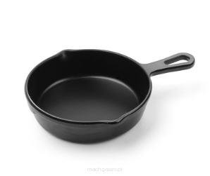 Rondelek czarny Little Chef mini okrągły, 162x121x30 mm