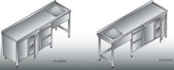 Stół zlewozmywakowy 1- zbiornikowy LO 223/PS2 