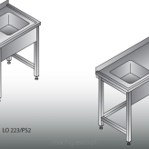 Stół zlewozmywakowy 1- zbiornikowy LO 223/PS2 