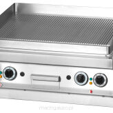 Grill płytowy elektryczny | ryflowany | 400 V | 6.8 kW | 700x650x300 mm