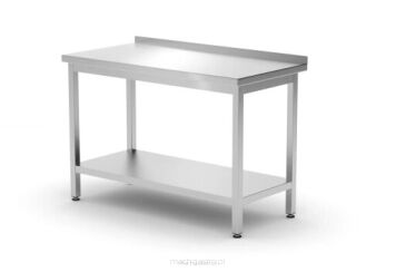 Stół roboczy przyścienny z półką - skręcany 1000 x 600 x 850