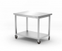 Stół jezdny, z półką - skręcany, Kitchen Line, 1000x700x850 mm