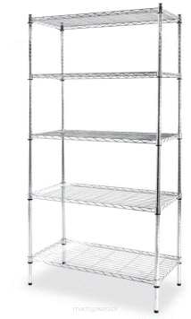 Regał z 5 półkami, HENDI, chromowany, chromowany, 910x455x(H)1830mm