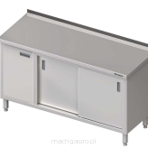 Stół przyścienny z szafką - drzwi suwane 980566120