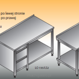Stół roboczy z blokiem szuflad i półką, LO 135/LS2; LO 135/PS2