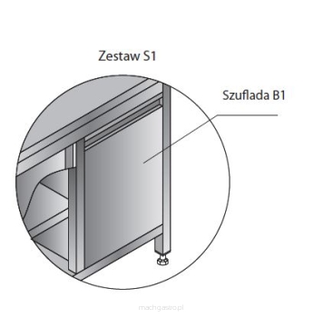 Stół zlewozmywakowy 2 - zbiornikowy LO 240/PS3; LO240/LS3    