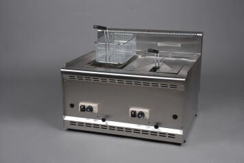 Frytkownica gazowa 2 x 15 L na stojaku