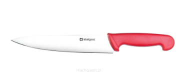 Nóż kuchenny, HACCP, czerwony, 220 mm