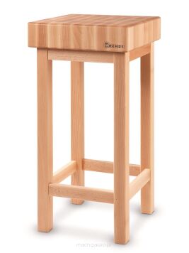 Kloc masarski drewniany na podstawie drewnianej 500 x 200