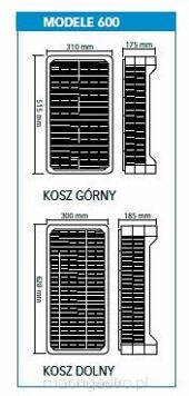 Kosz dolny do szaf chłodniczych  ANS,  (CIA 600), Edesa  
