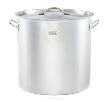 Garnek wysoki z pokrywką, stalowy, Ø 450 mm, 71.6 L