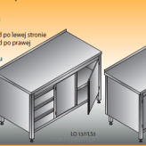 Stół roboczy z blokiem szuflad i szafką, LO 137/LS3; LO 137/PS3