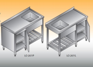 Stół zlewozmywakowy 1- zbiornikowy LO 207/P; LO 207/L