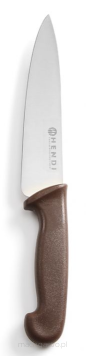 Nóż kucharski HACCP - 180 mm, brązowy