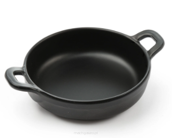 Rondelek czarny Little Chef mini okrągły, 150x115x37 mm