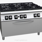 Kuchnia gazowa 6 - palnikowa z dużym piekarnikiem gazowym | 57.95 kW | 1200x930x850 mm