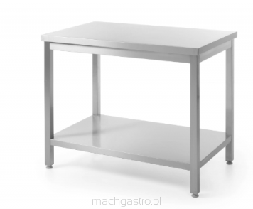 Stół centralny, z półką - skręcany, Kitchen Line, 800x700x850 mm