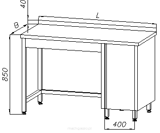 Stół z szafką  E 1070