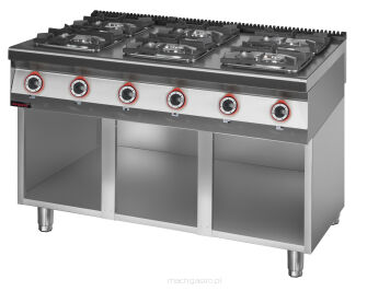 Kuchnia gazowa 6-pal na podstawie otwartej 900.KG-6.S